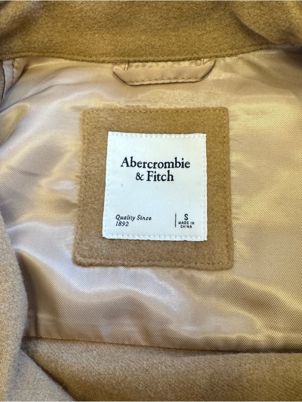 Abercrombie & Fitch Women’s Camel Button Up Shacket Sz S - Picture 5 of 8